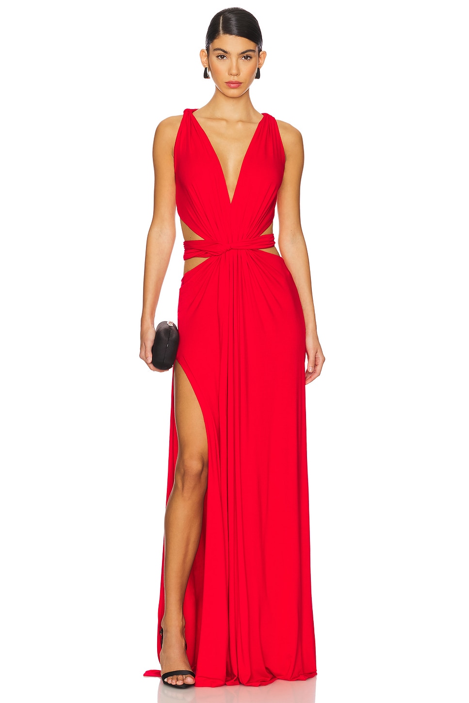 Sid Neigum 4 Way V Neck Knot Dress