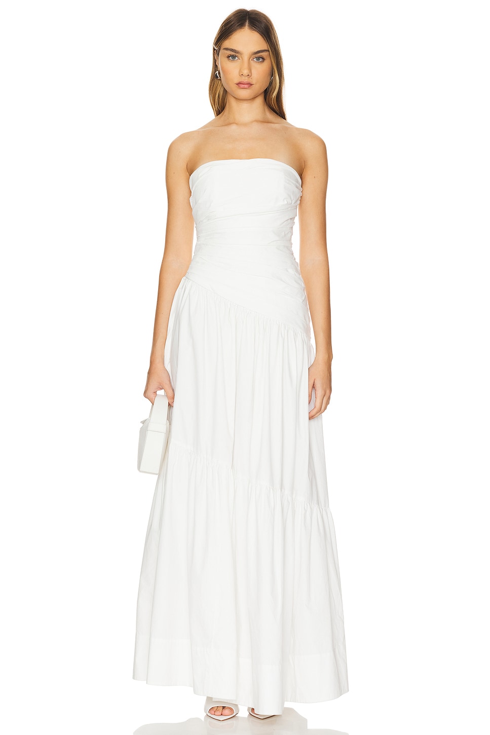 Shona Joy Maiori Strapless Tiered Maxi Dress