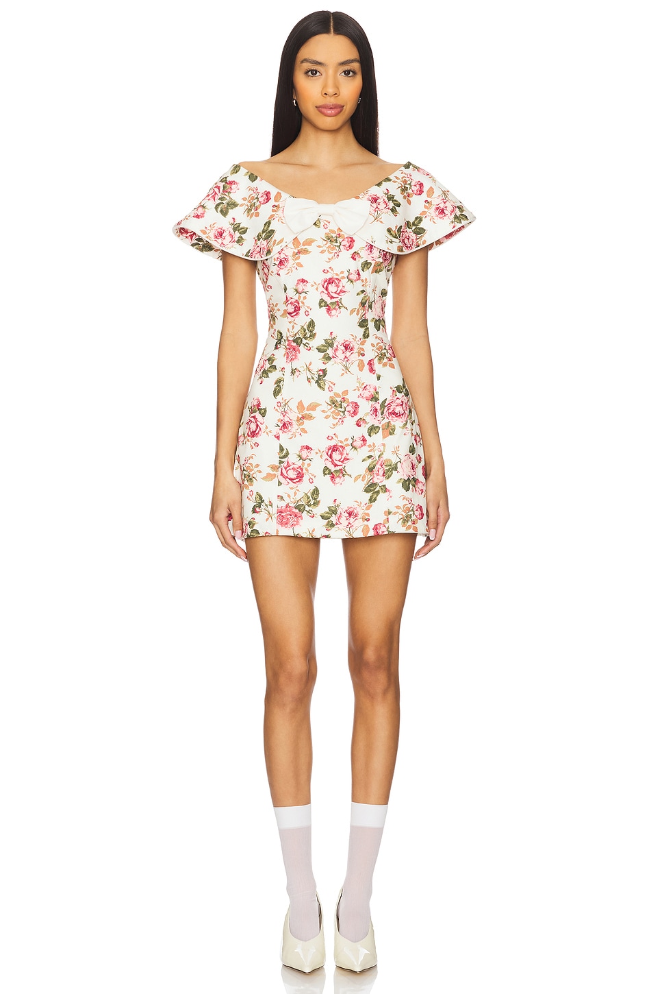 Tanner Fletcher Gretchen Wide Neck Mini Dress