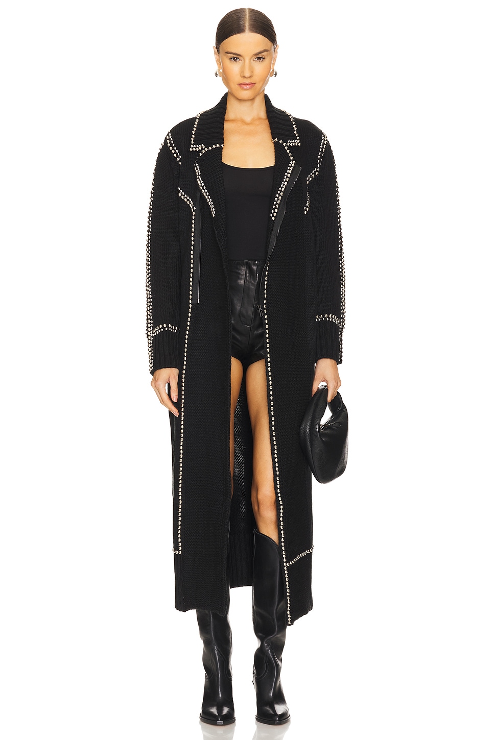 Understated Leather Moto Robe