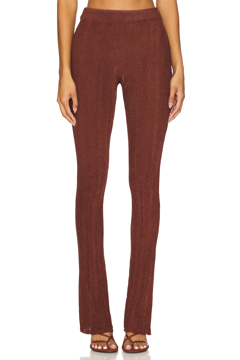 Understated Leather Satine Pants