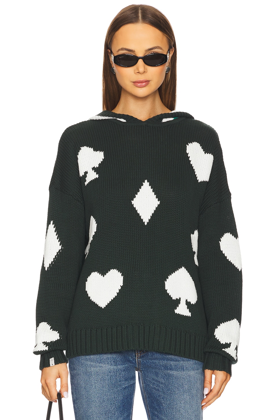 THE UPSIDE Ace Of Hearts Abbey Knit Hoodie