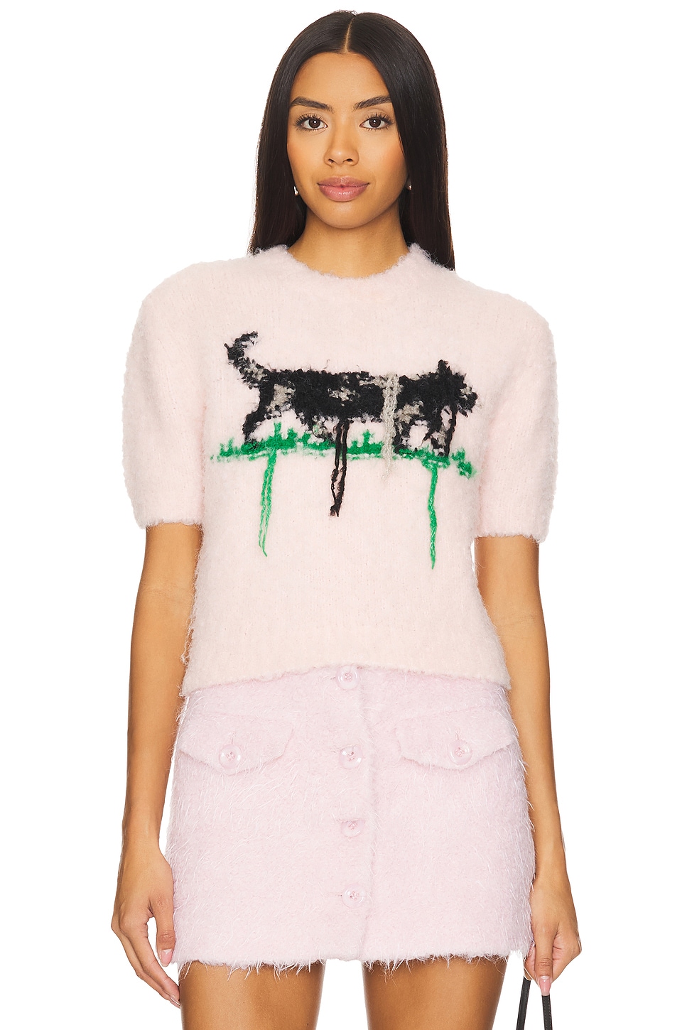 Yuhan Wang Cat Intarsia Top
