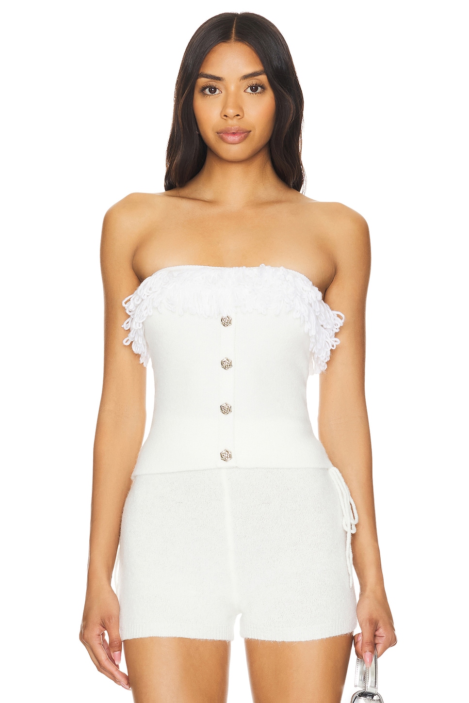 Zemeta Rosie Ruffle Knit Tube Top