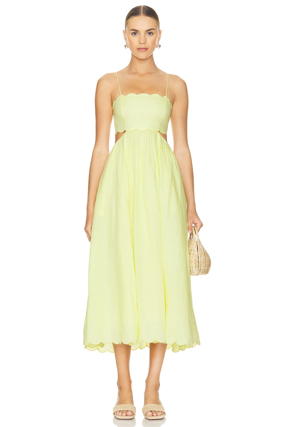 Zimmermann Halliday Scallop Midi Dress
