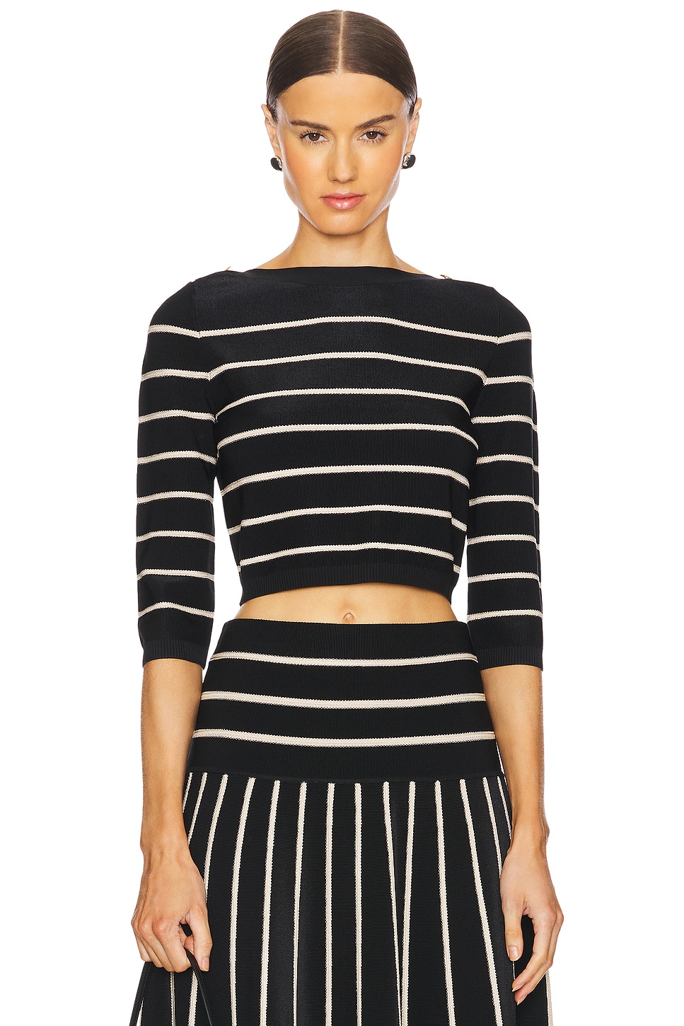 Zimmermann Crush Stripe Cropped Top