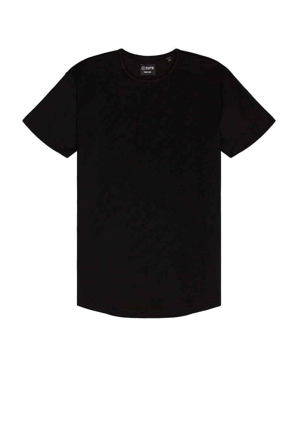 Cuts Crew Curve Hem T-Shirt