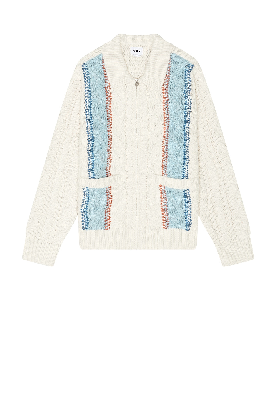 Obey Ezra Zip Up Cardigan