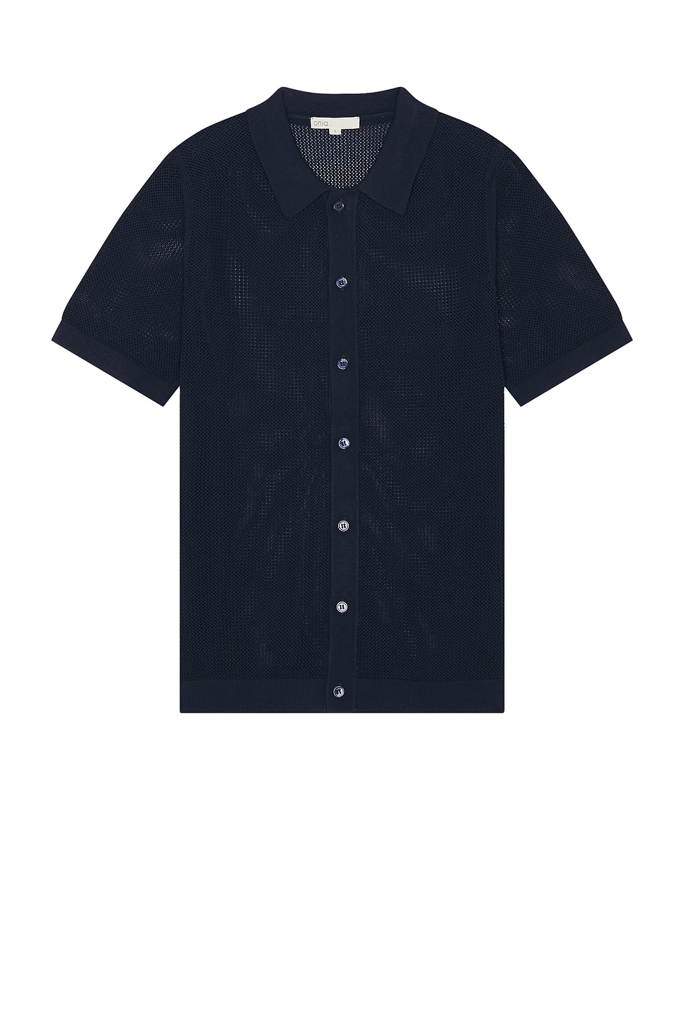 onia Crochet Knit Button Up Shirt
