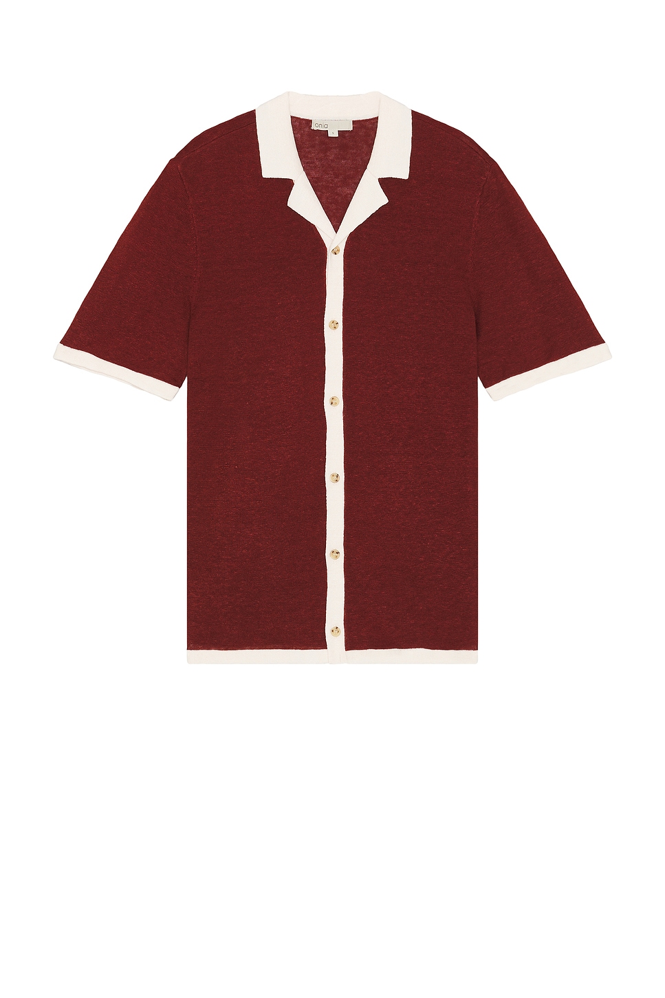 onia Linen Knit Camp Shirt