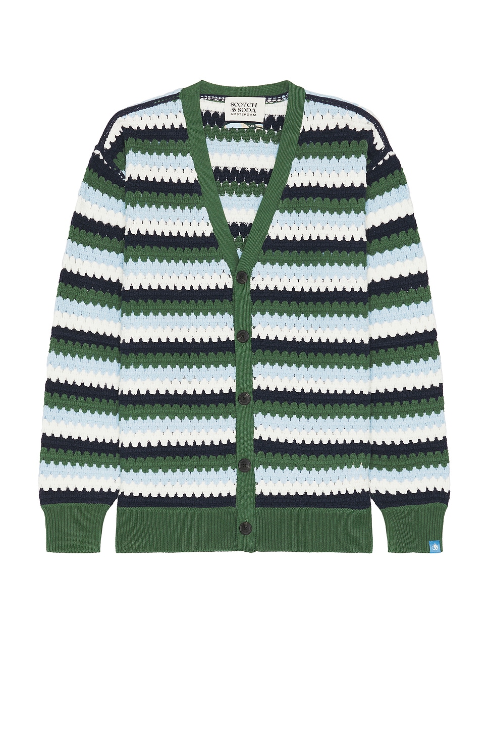 Scotch & Soda Crochet Dropped Shoulder Cardigan