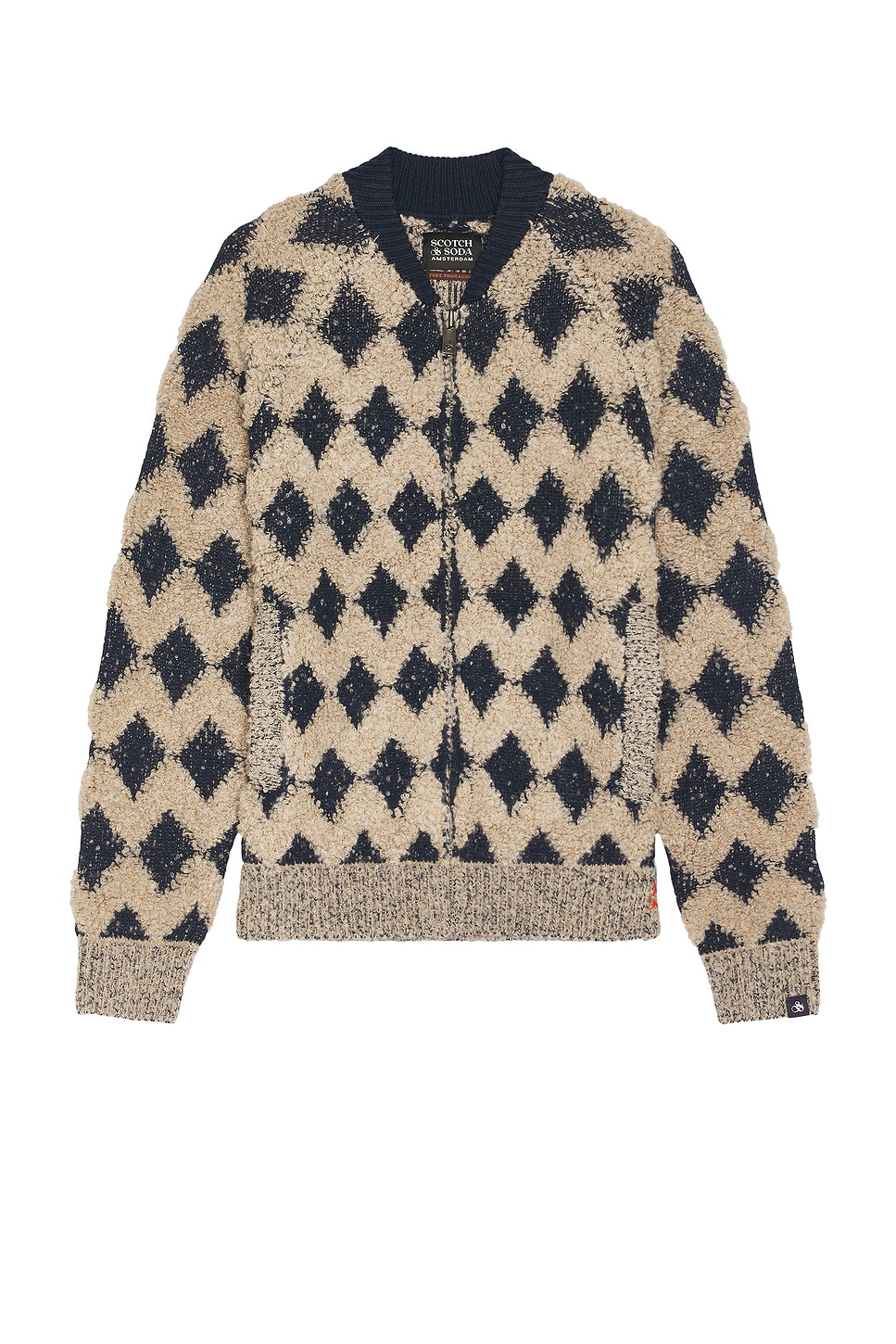 Scotch & Soda Textured Jacquard Bomber Jacket